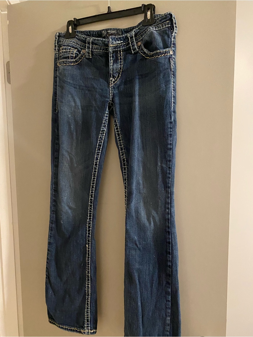 Silver Jeans Women’s Dark Blue Wide Leg Flare Jeans